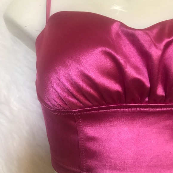 FOREVER 21 Barbiecore Barbie Metallic Pink Cami Top - Size XS - Picture 3 of 5